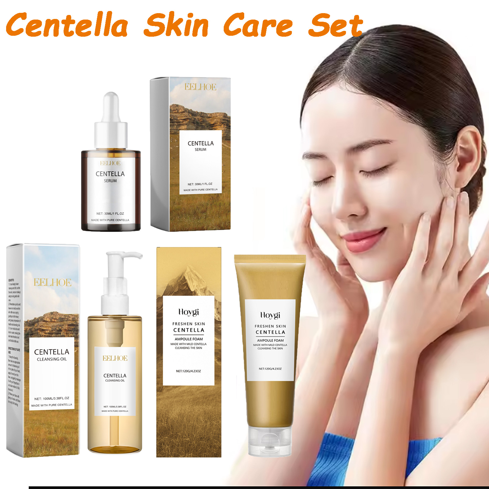 Skincare Glow - Centella Skin Care Set Centella Serum