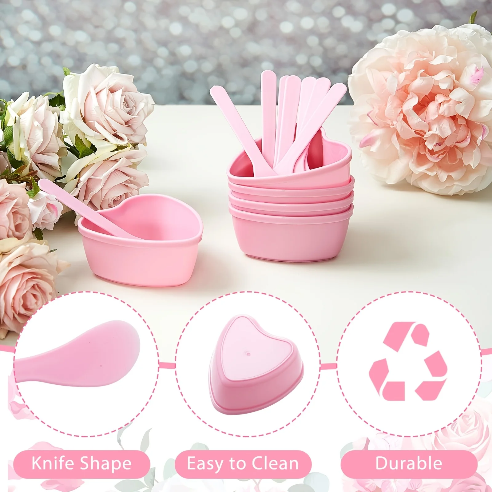 6-piece Pink Heart Shaped Faci - đánh giá và giá Skincare Finally Found You