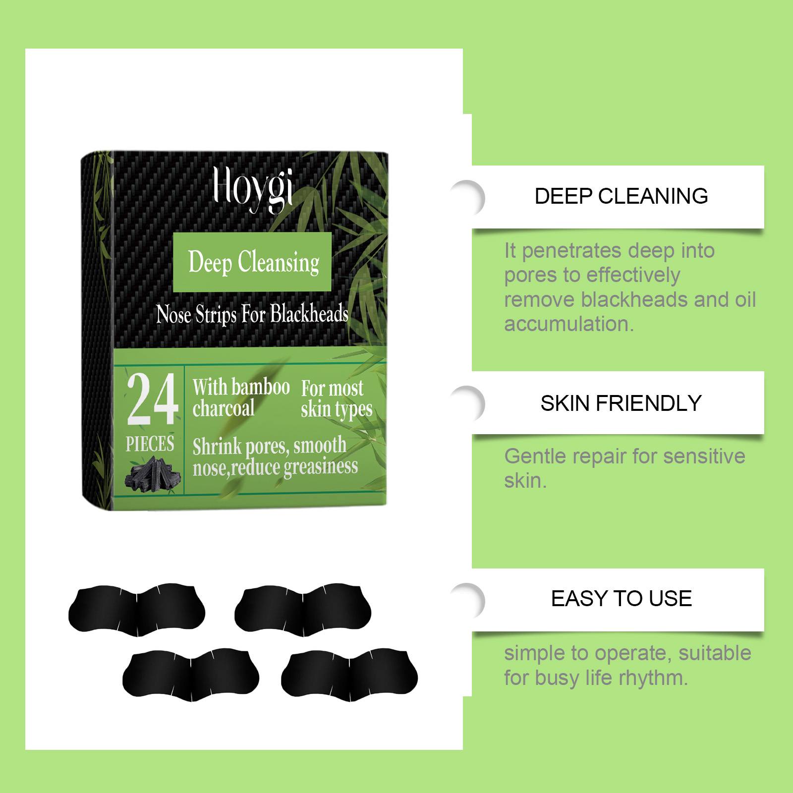 Bamboo Charcoal Nose Strips fo - đánh giá và giá Charcoal Pore Strip