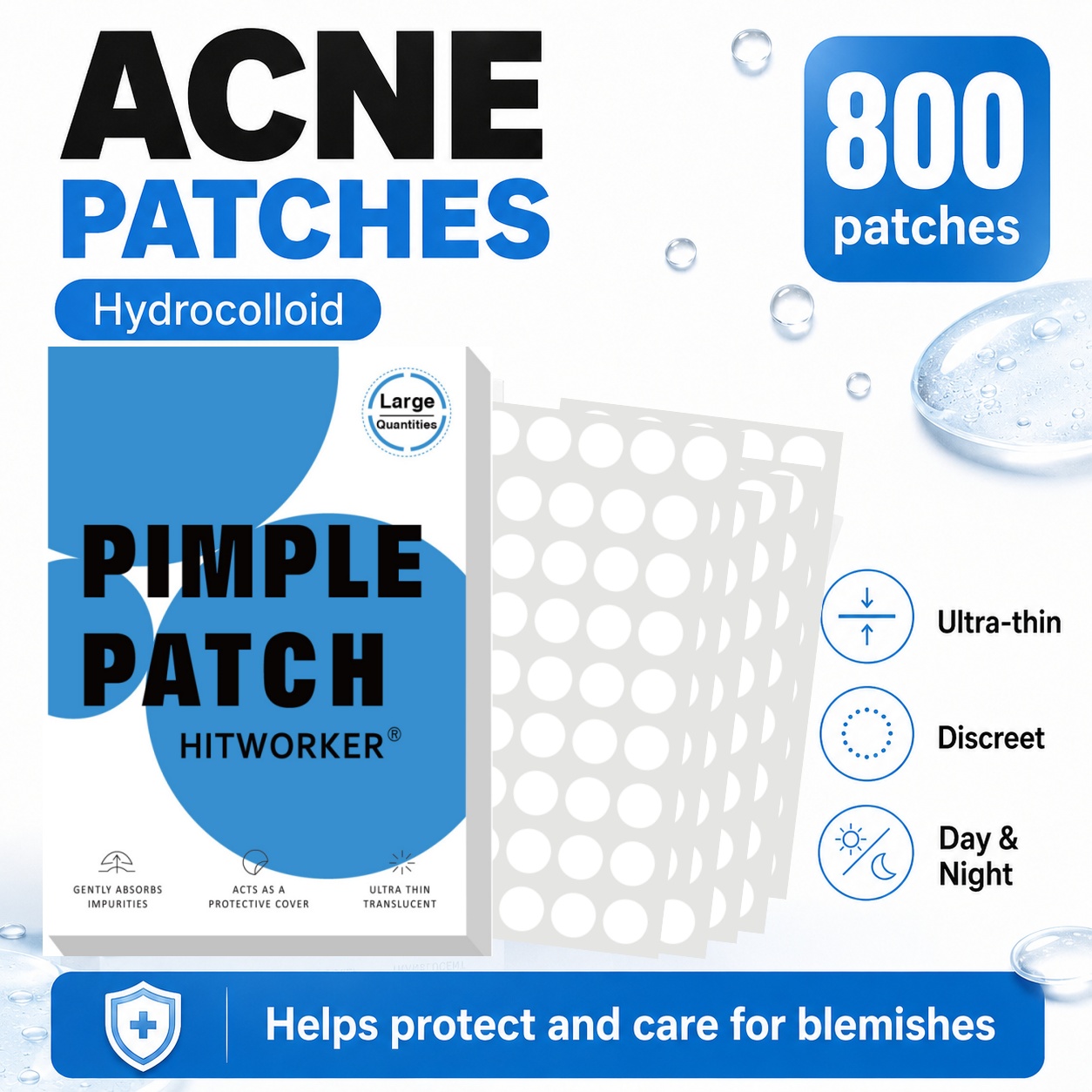 800Pcs Hydrocolloid Acne Pimpl - đánh giá và giá Skincare Acne