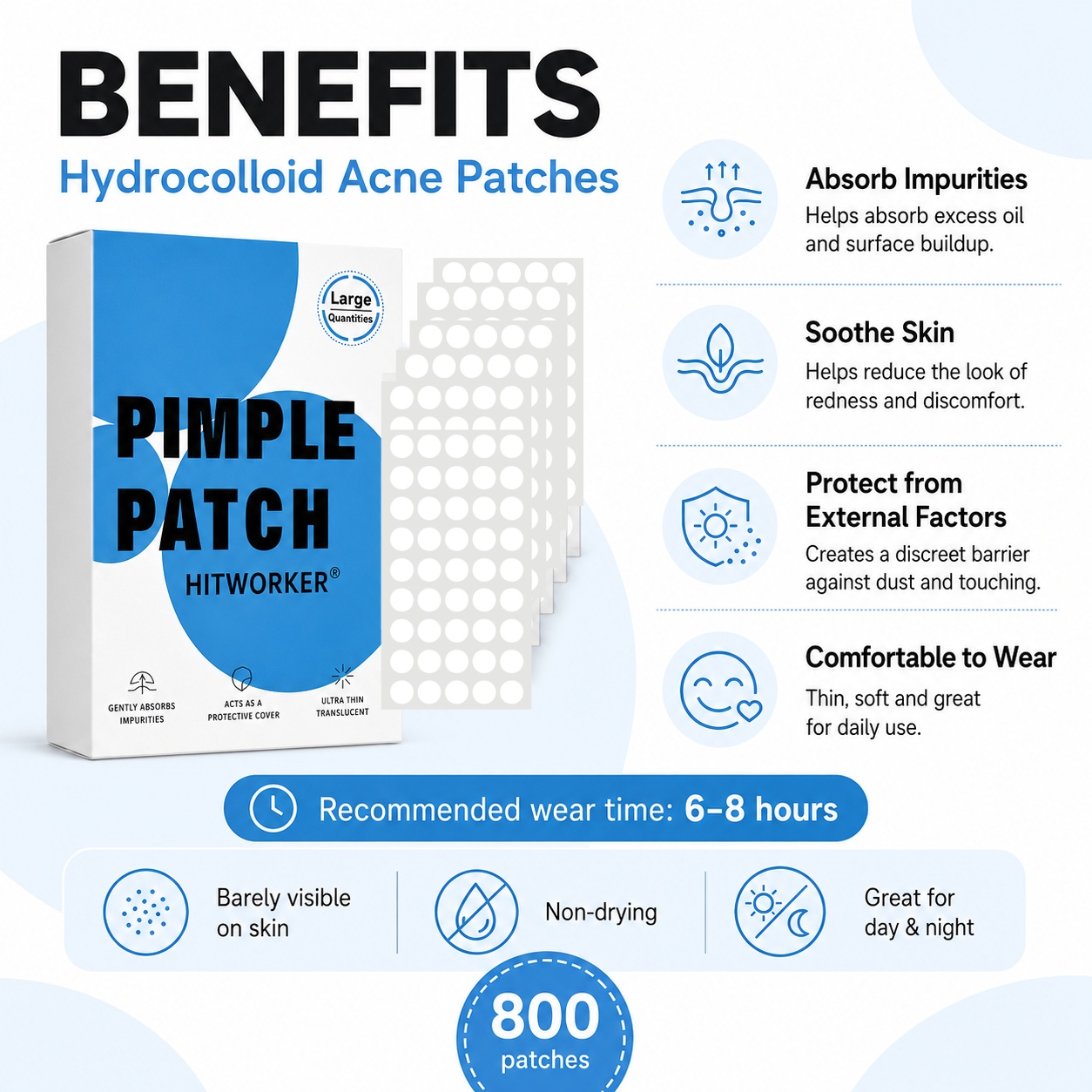 800Pcs Hydrocolloid Acne Pimpl - đánh giá và giá Skincare Acne