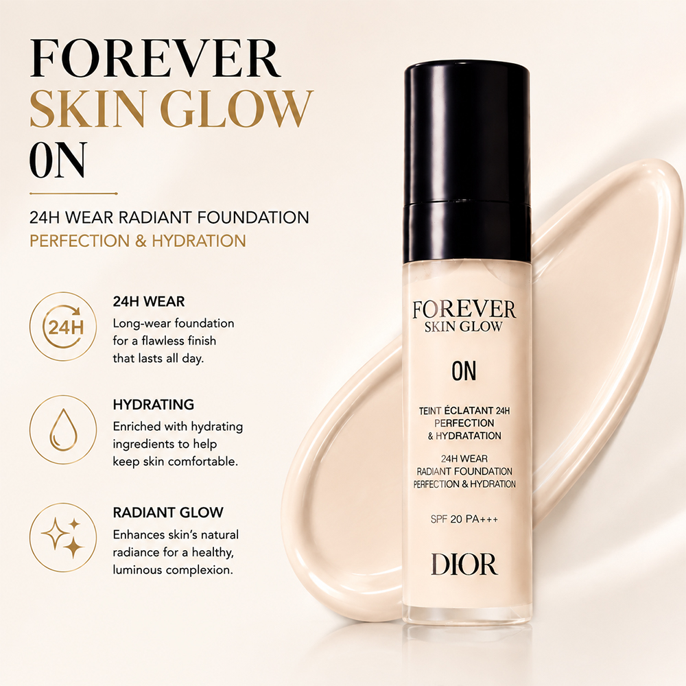 Dior Forever Skin Glow Foundat - đánh giá và giá Skincare Dior